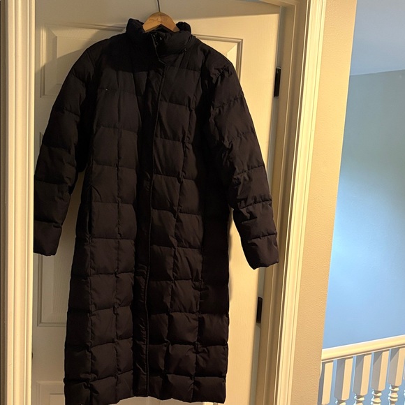 Lands' End Women's Long Black Quilted Puffer Coat - Picture 1 of 5